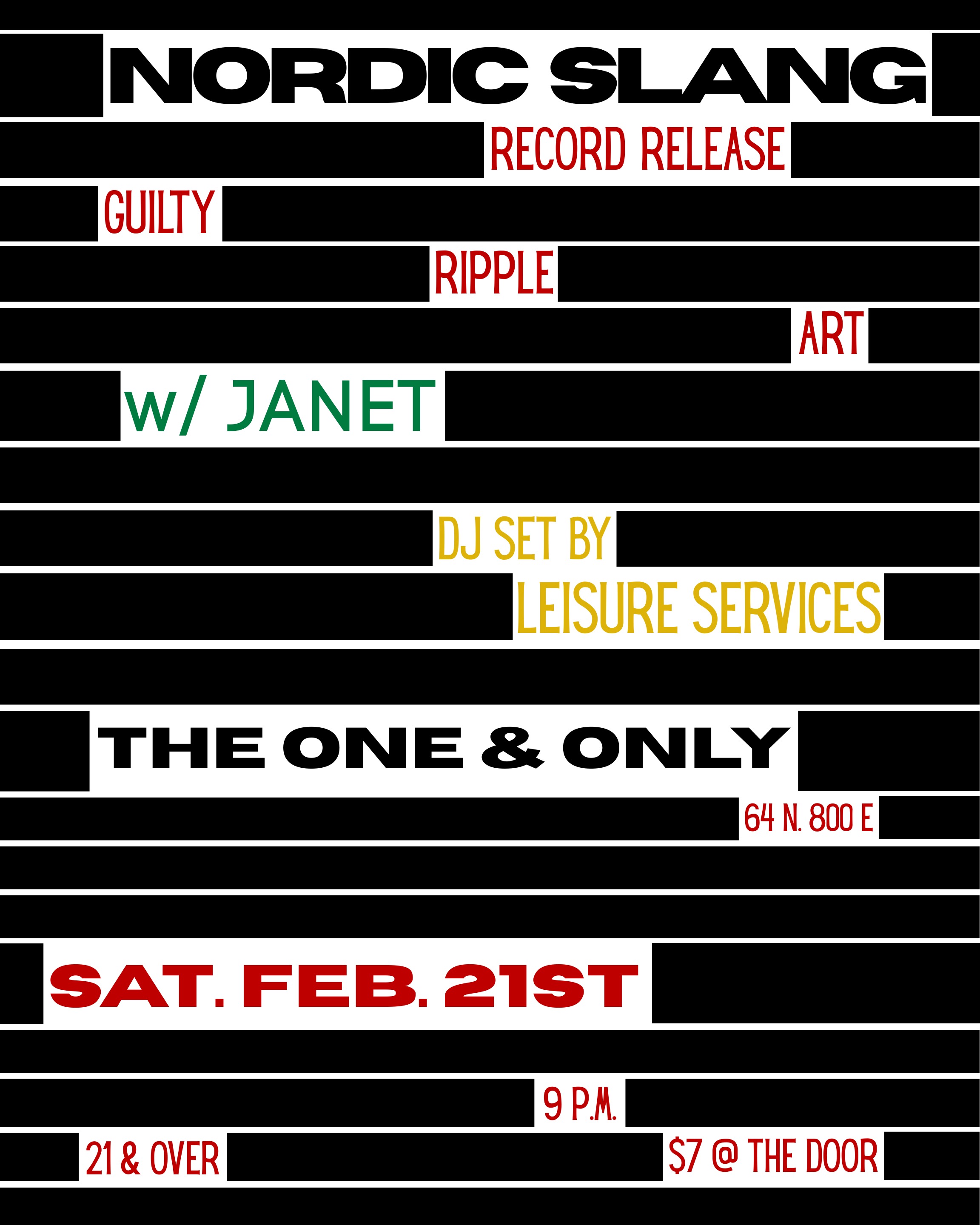 Nordic Slang Record Release flyer